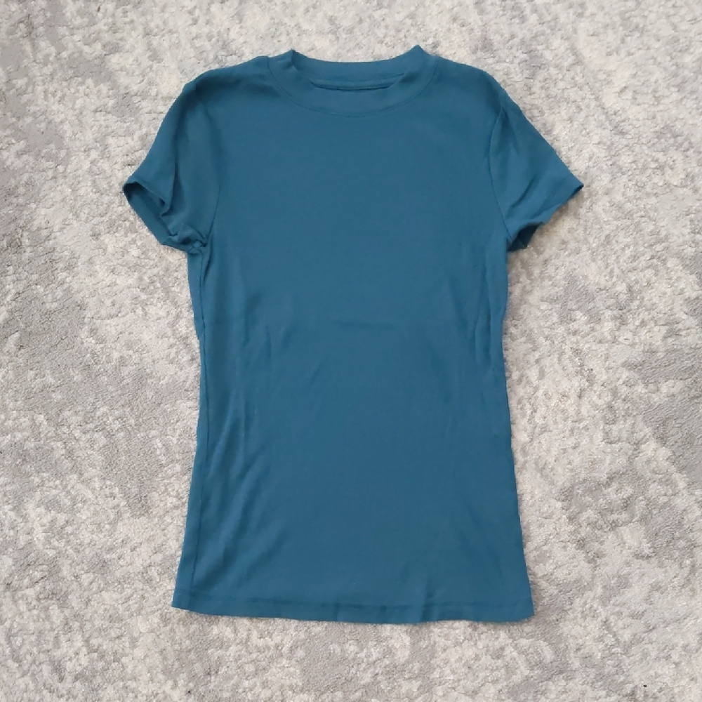 Target Turquoise Ribbed T-shirt S